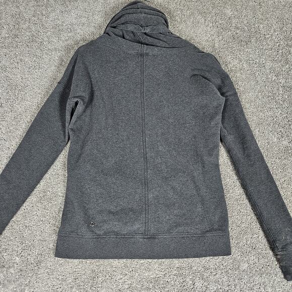 Lululemon Hoodie Womens 6 Heather Grey Stress Less French Terry Slim W3G66S - Picture 4 of 14